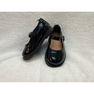 Toddler Black Patent Mary Jane Shoes Size 6 Chunky Sole Preppy School Core